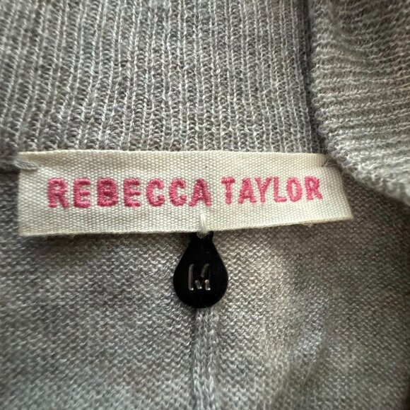 Rebecca Taylor drawstring cardigan Gray womens size Medium Super soft - Picture 5 of 8